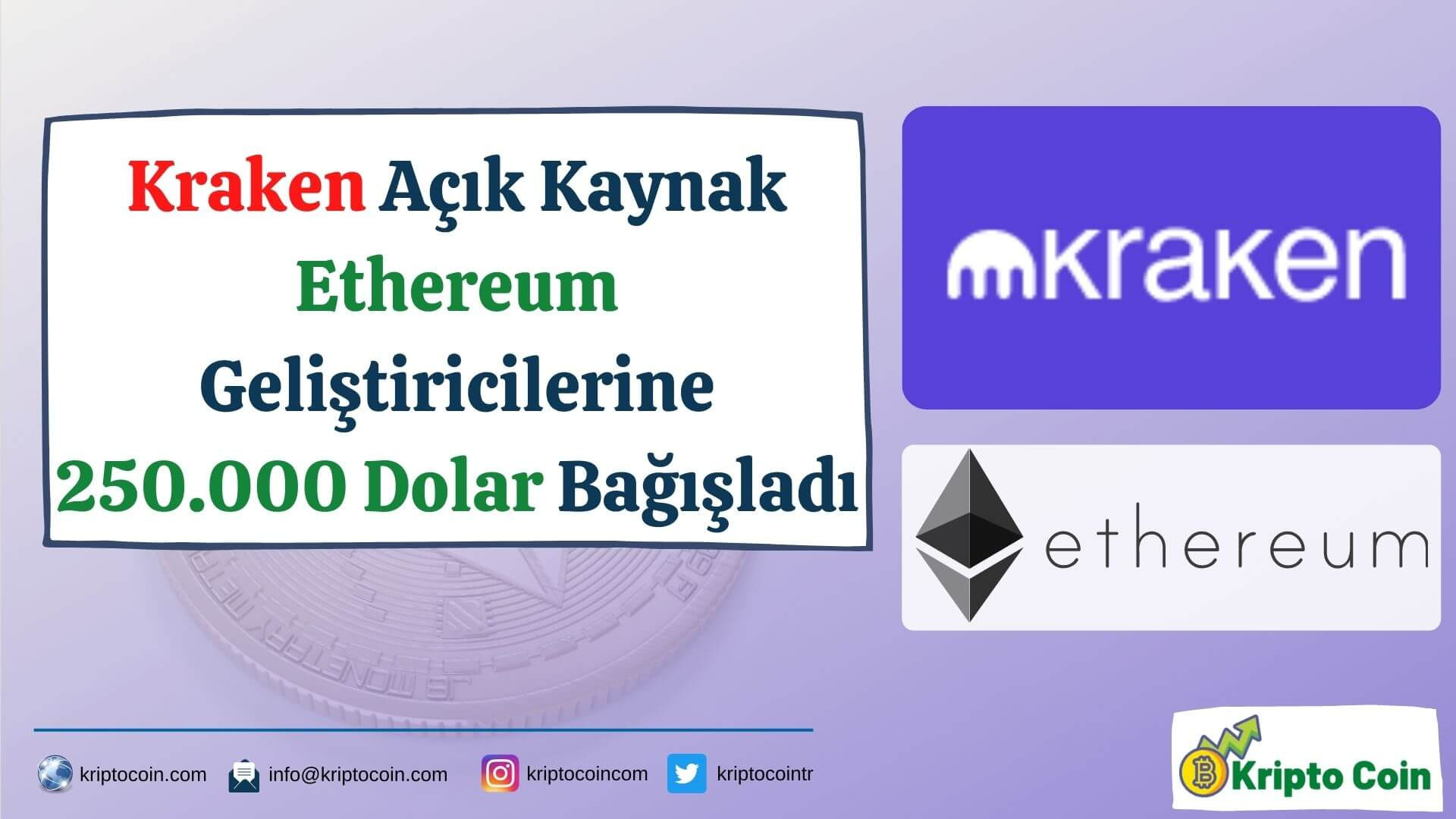 Kraken Açık Kaynak Ethereum Geliştiricilerine 250.000 Dolar Bağışladı